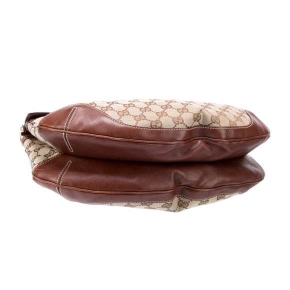 GUCCI  Peggy Brown Monogram Canvas and Bamboo Two-Way Bag - Picture 6 of 8